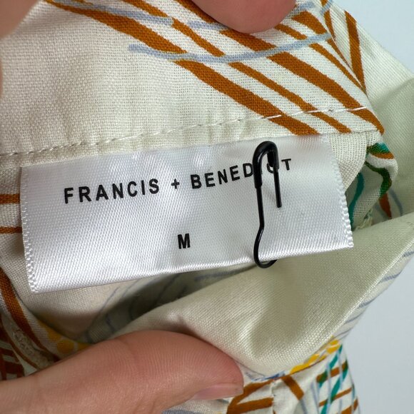 Francis + Benedict Skirt NWOT Shine Maxi 100% Cotton African Wax Print Sz M - Picture 5 of 9